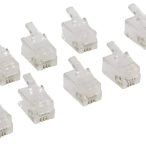 Conector RJ10 tata transparent tip pentru receptor telefon set 10buc VALUELINE