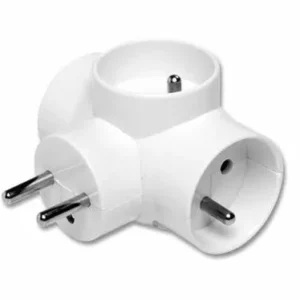 D.3805 Conector AC supply splitter Layout 2P+PE white 250VAC 16A PAWBOL