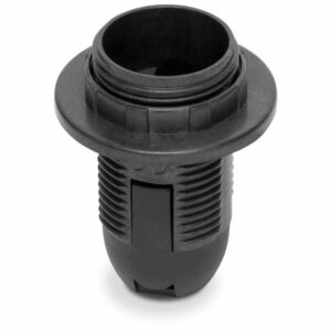 Dulie E14 plastic negru cu inel OE-14K Plastrol