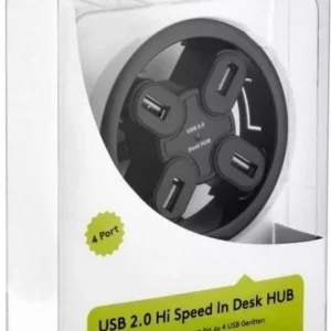 Hub USB 2.0 4 porturi montabil in birou Goobay