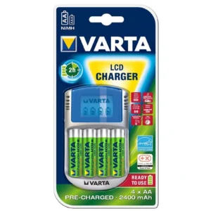 Incarcator AA AAA cu 4x acumulatori AA 2600mAh LCD Charger 57070 201 451 Varta