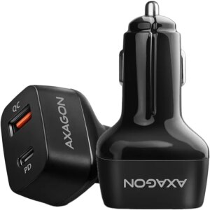 Incarcator auto AXAGON 1x QC3.0 USB-A + 1x PD USB-C 5V 3.6A 38W negru PWC-PQ38