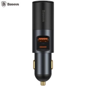 Incarcator auto Baseus Share Together CCBT-C0G 1x USB-A Output 5V/3A + 1x USB Type-C max 5V/3A + 1x bricheta auto 60W total 120W