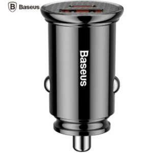 Incarcator bricheta auto 30W Baseus CCALL-YS01 Circular Plastic PPS 1x USB 4.5V /5A 1x USB Type-C 5V /3A negru
