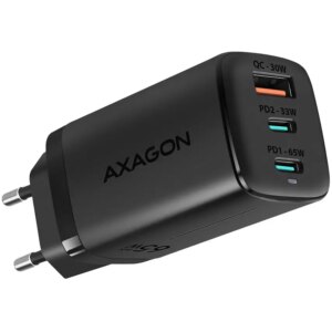Incarcator retea AXAGON ACU-DPQ65 GaN PD3.0/QC4+/PPS/Apple 65W 2x USB-C + 1x USB-A