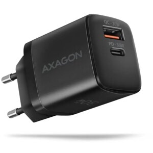 Incarcator retea AXAGON PD 3.0 QC4 + 1x USB-C 1x USB-A 30W negru ACU-PQ30