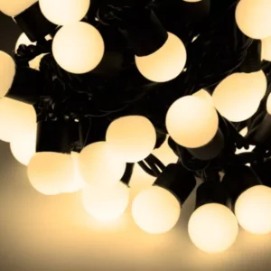 Instalatie iluminat festiv 200 lampi LED alb cald 12W Vipow