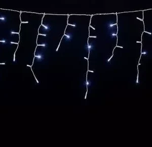 Instalatie luminoasa cu turturi 100 LEDuri albe lumina rece cu jocuri de lumini cablu transparent WELL