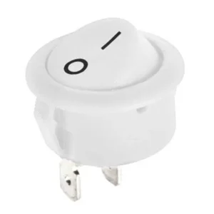 Intrerupator 2 pini ON-OFF 6A 250V alb 18x10mm cu retinere
