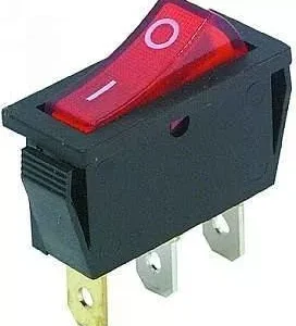 Intrerupator 3 poli 1 buton rosu ON-OFF 250V 15A cu retinere