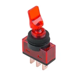 Intrerupator ON-OFF 12V 20A ASW-14D rosu cu retinere