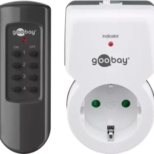 Kit priza cu telecomanda 30m 5A 1100W Goobay