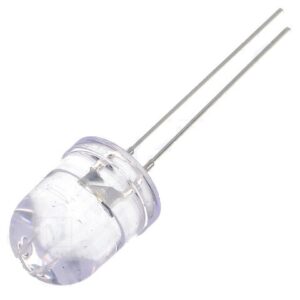 LED 10mm alb rece 10-15V 3000-4200mcd 30 Parte frontala convex OPTOSUPPLY OSW5DKA131A-12V