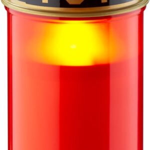 Lumanare LED candela rosie cu palpaire cu baterii 2x AA IP44 Goobay 60335