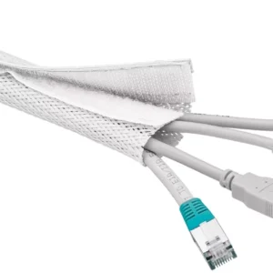 Manson organizator cabluri alb 1.8m flexibil 20-40mmn Goobay