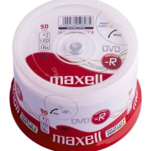 Maxell DVD-R 4.7Gb 120 minute 16X fullprintabil fara carcasa CK50buc 275701 (256) A0115285