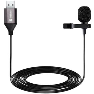 Microfon lavaliera cu clip Sandberg 126-19 USB 2m negru