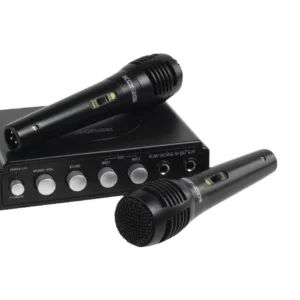 Mixer karaoke cu 2 microfoane negru Konig
