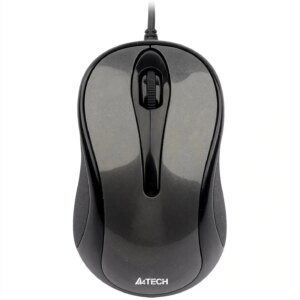 Mouse A4tech N-350 (Glossy Grey) PC /Notebook cu fir USB optic 1000dpi butoane /scroll 3/1 gri