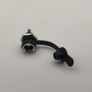 Mufa alimentare mama panou 5.5x2.1 mm plastic cu filet interior 6.5 mm rezistenta la apa