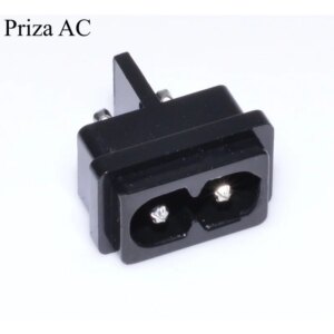 Mufa alimentare mama tip priza alimentare casetofon /EURO fixare pe panou IEC 60320 C8