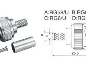 Mufa BNC RG59 tata sertizare