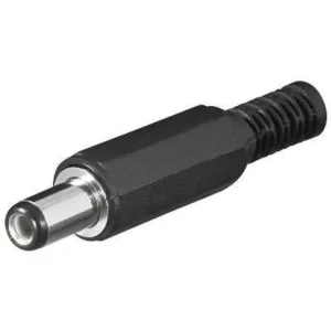 Mufa DC 2.1x5.5mm tata pin 9mm cu protector cablu Goobay