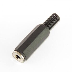 Mufa Jack 3.5 mm mama mono cu manson drept pe cablu JC-121