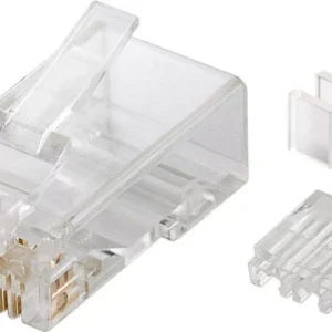 Mufa retea RJ45 8P8C Cat6A neecranat contacte aurite 50u Goobay
