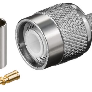 Mufa TNC tata cu sertizare pentru cablu RG58 Goobay