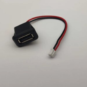 Mufa USB2.0 mama panou tip A 1 port gabarit mic cu 2 fire 18xH10mm