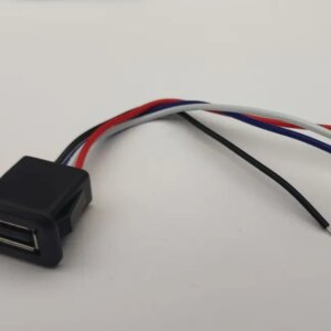 Mufa USB2.0 mama panou tip A 1 port gabarit mic cu 4 fire 18xH10mm