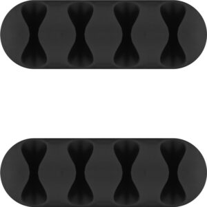 Organizator cabluri 4 sloturi negru set 2buc Goobay 70406