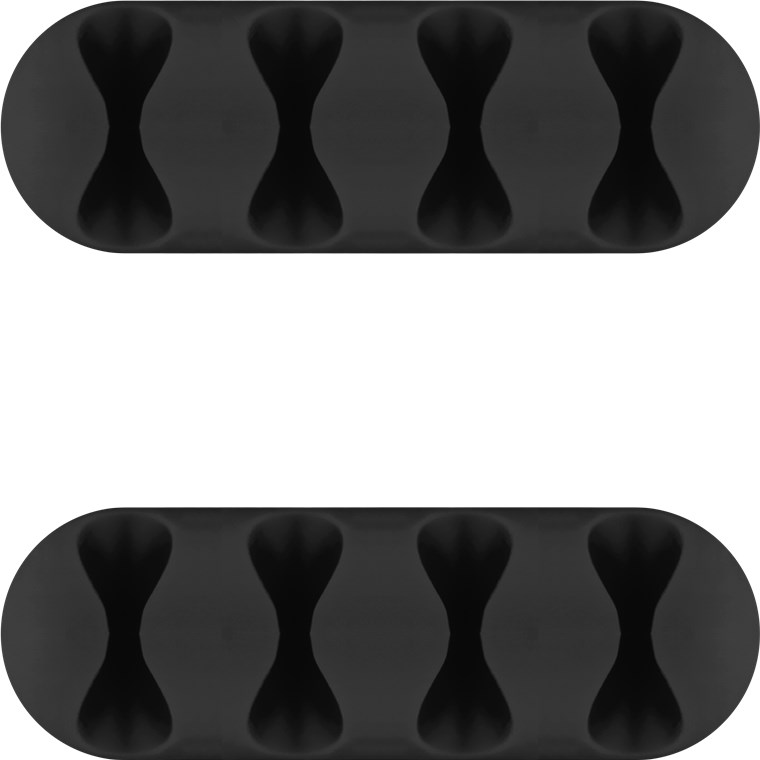 Organizator cabluri 4 sloturi negru set 2buc Goobay 70406