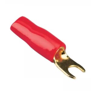 Papuc Terminal tip furca 10mm2 M4 aurit izolat rosu ACV 30.4410-02