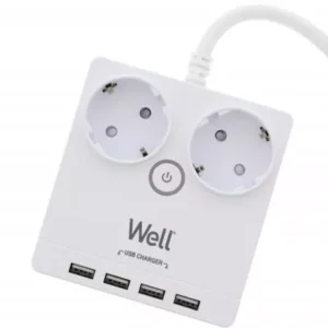 Prelungitor 2 prize 3m 4x USB cu protectie 3xg1.5mmp Well