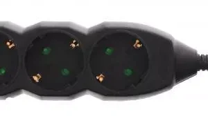 Prelungitor 3 prize 3m 3xG1.5mmp 3500W 16A negru Well