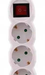 Prelungitor 3 prize 3m cu intrerupator 3xG1.5mmp Well