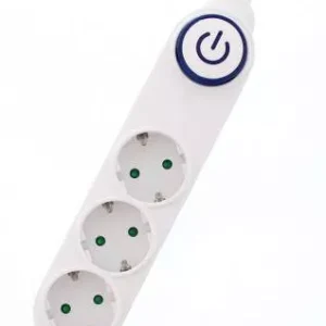 Prelungitor 3 prize 5m alb cu intrerupator cablu 3xG1.5mmp Well