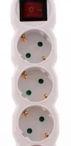 Prelungitor 4 prize 3m cu intrerupator 3xG1.5mmp Well