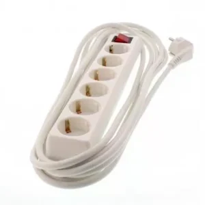 Prelungitor 6 prize 5m cu intrerupator cablu 3xG1.5mmp Well
