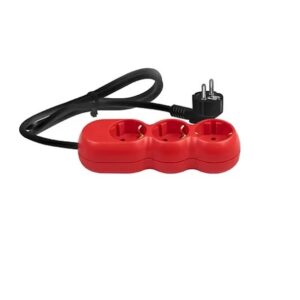 Prelungitor electric 3G1.5 rosu 3 prize 1.5m RS3015N11 Wconn