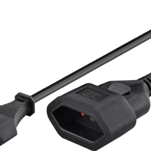 Prelungitor Euro 2m negru Goobay