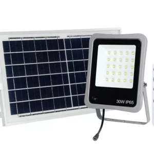 Proiector solar Well 30W 450lm lumina rece 6500K cu panou solar 6W 180x270x17 mm