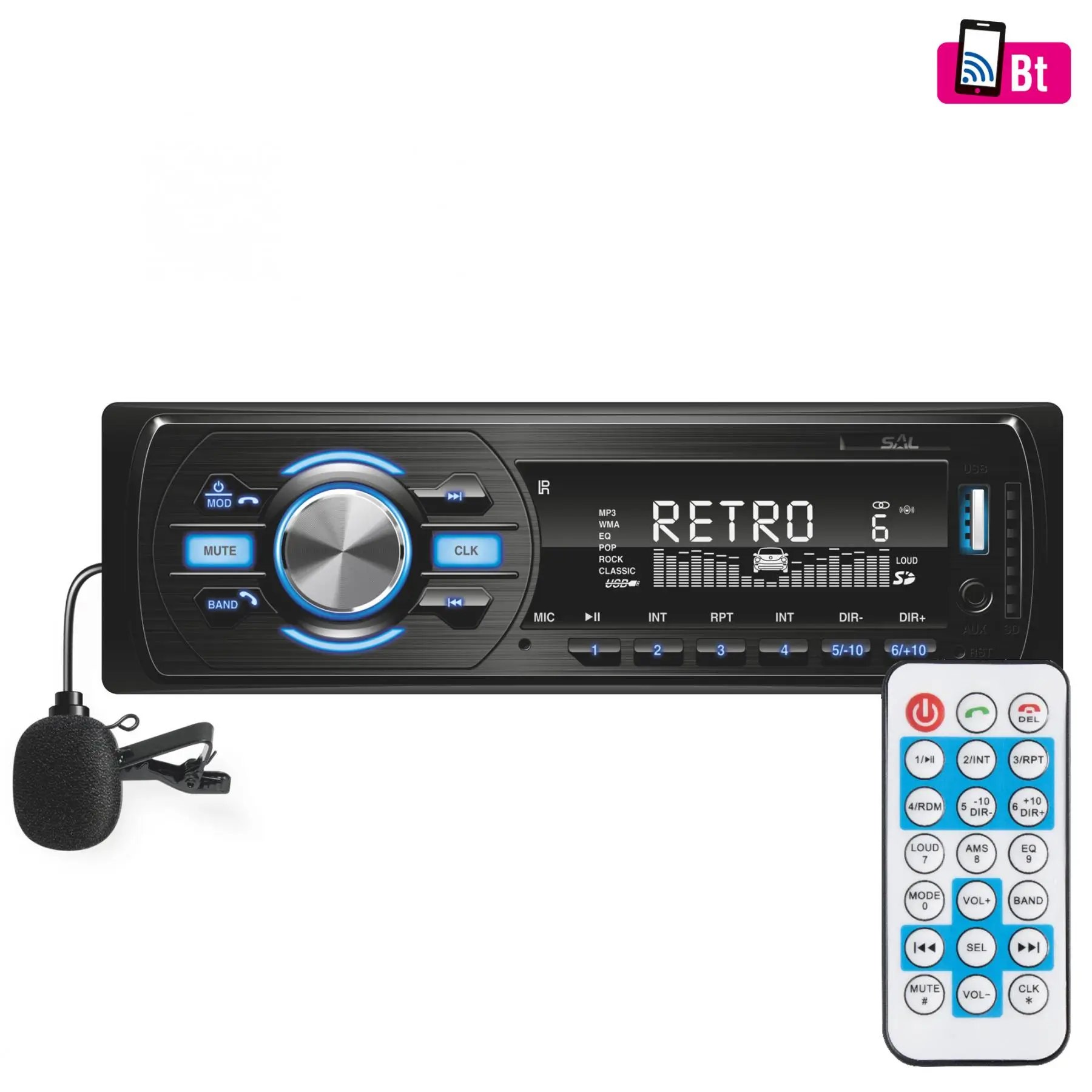 Radio de masina Bluetooth /microfon /FM RDS /USB /SD /AUX SAL VB 4000