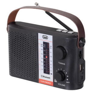 Radio portabil AM/FM/SW Bluetooth USB panou solar micro SD negru Trevi RA 7F25 BT