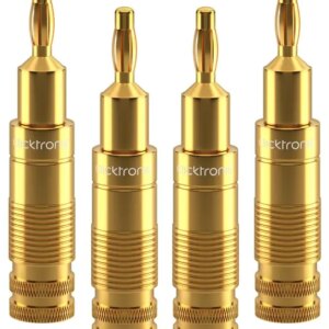 Set 4 mufe Banana 4mm Premium Clicktronic pentru cablu 6.0mm2 Conexiuni Audio de Inalta Calitate 53983