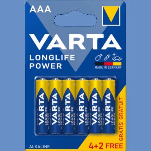 Set 6 baterii alcaline LONGLIFE POWER AAA LR3 4+2buc VARTA