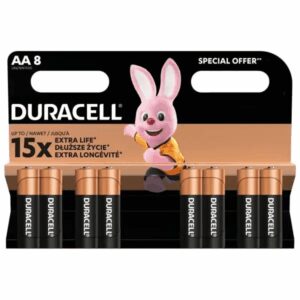 Set 8 baterii alcaline Duracell Basic R6 AA 8buc/blister