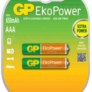 Set acumulatori R3 AAA 650mAh NiMH Eko 2buc/blister GP